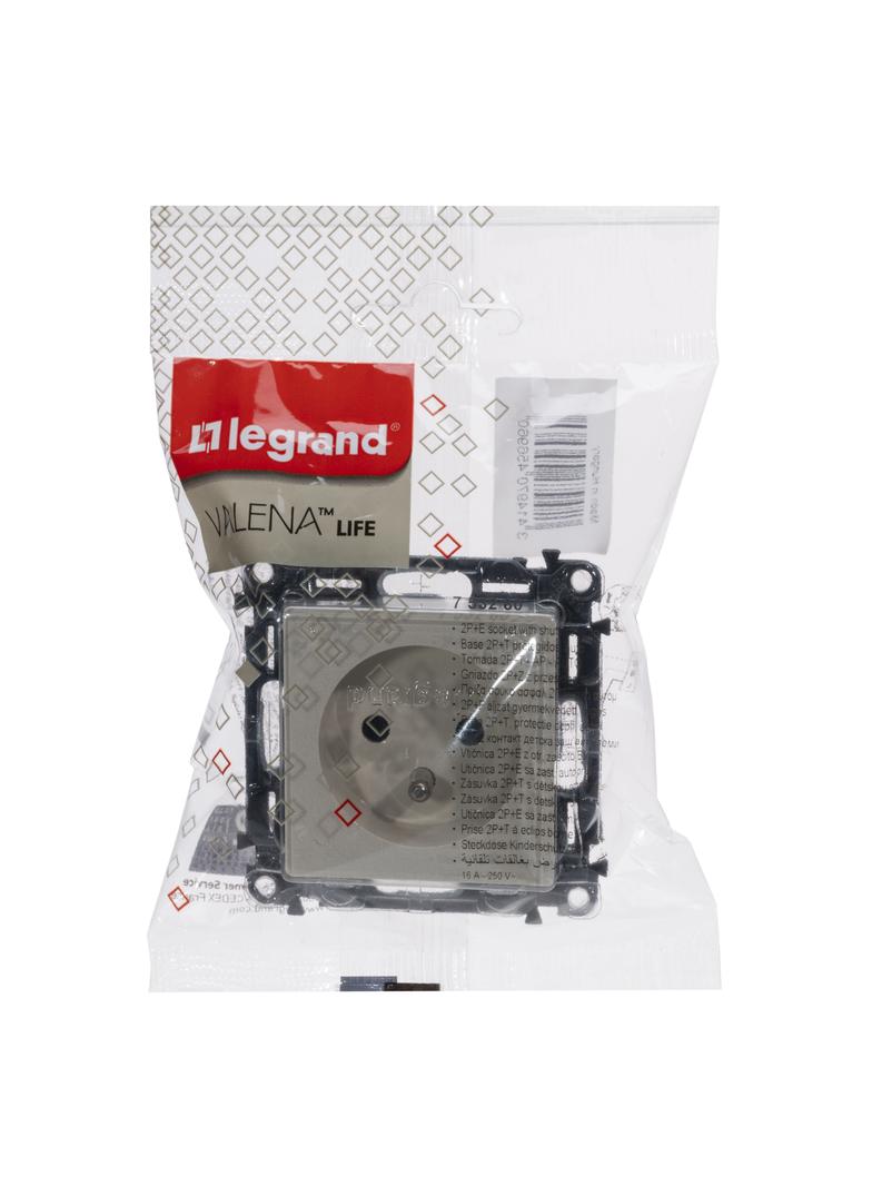 Valena Life Gniazdo Pojedyncze Z Uziemieniem /Z Przesłonami/ Kremowe 16A – 250 V 753280 LEGRAND