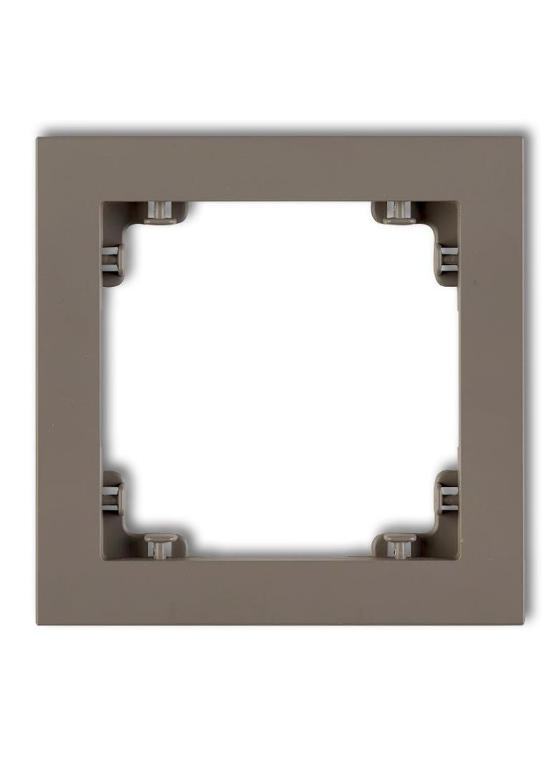 DECO Ramka uniwersalna pojedyncza z tworzywa DECO Pastel Matt czekoladowa