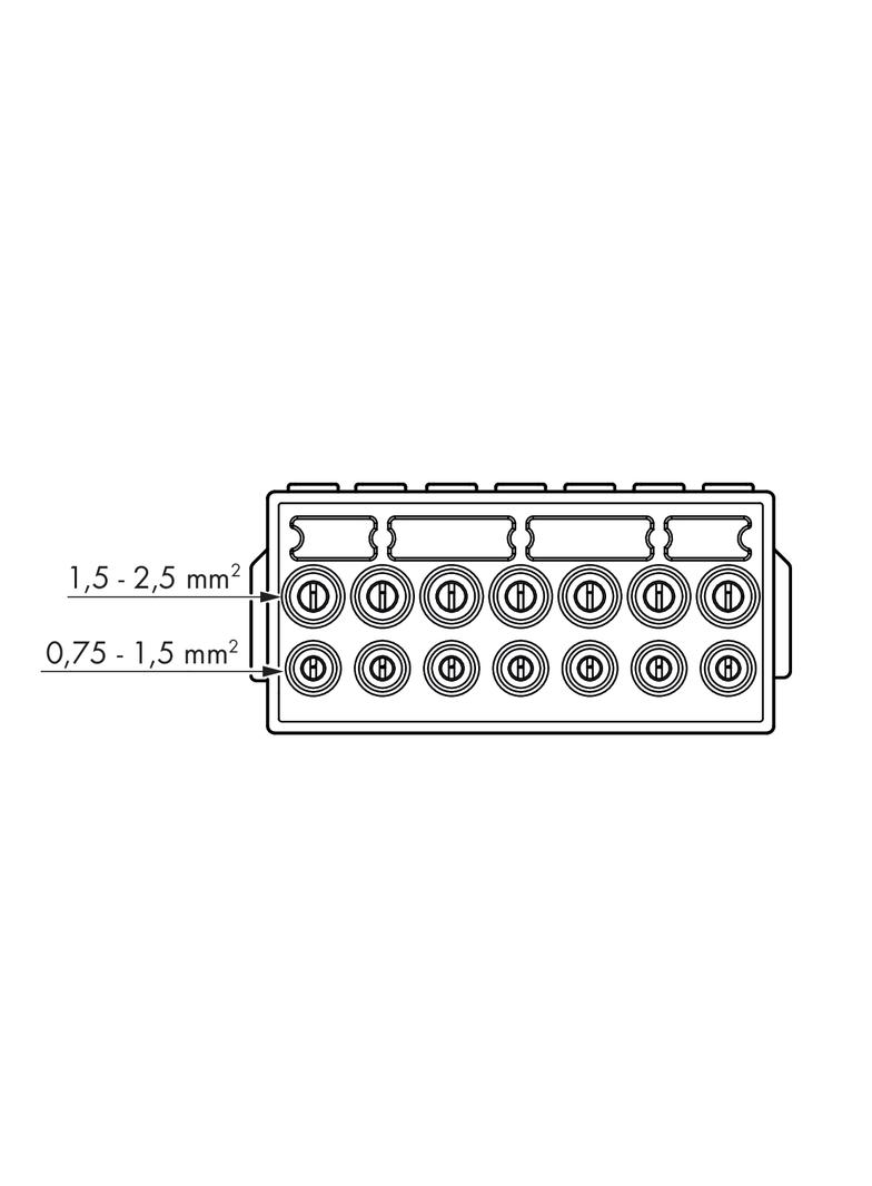 wtyk 7-biegunowy 2,5 / 1,5 mm2 /50szt./ WAGO