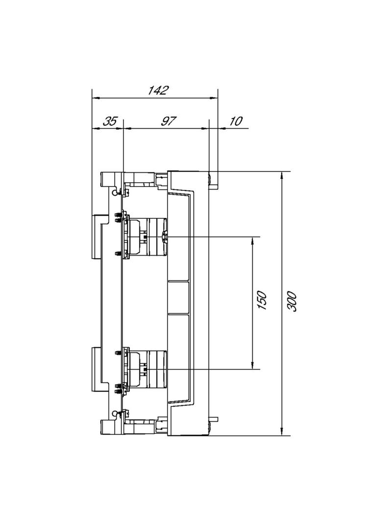 univers N Blok dla aparatów modułowych montowanych poziomo 2x12M 300x250mm UD21B1 HAGER