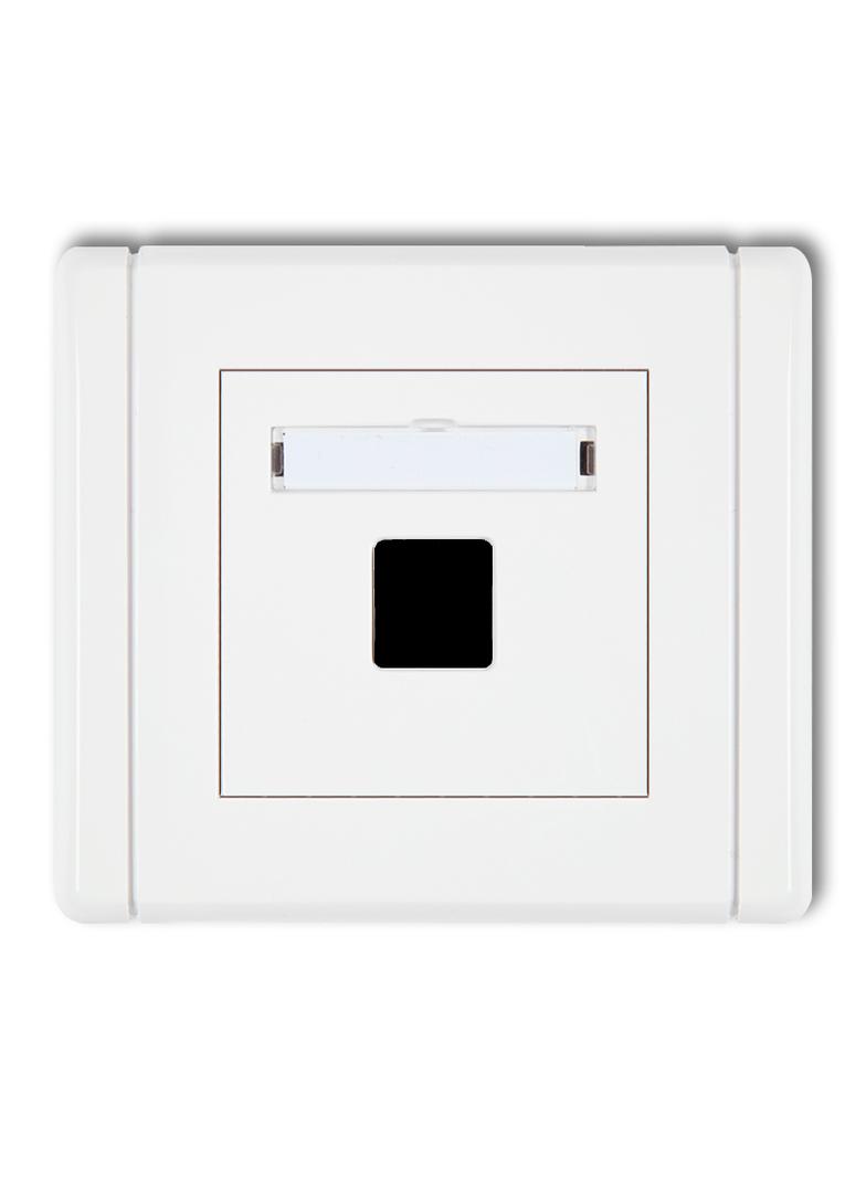 FLEXI Gniazdo multimedialne pojedyncze bez modułu (standard Keystone) biały