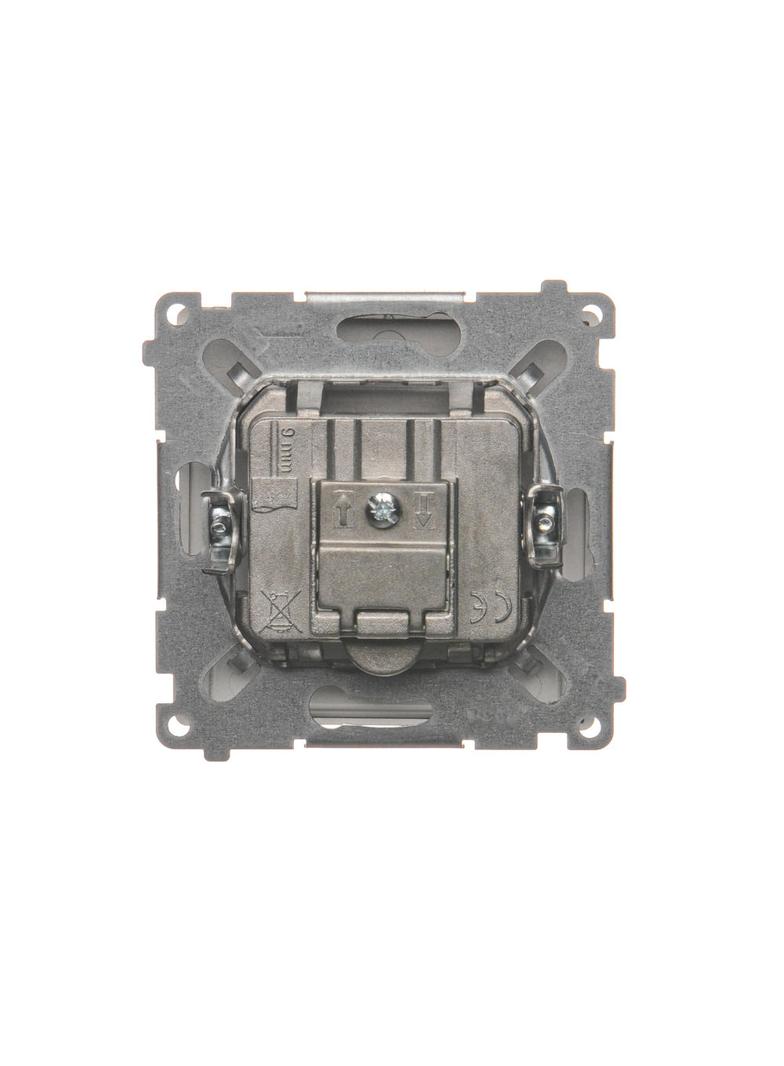 Simon Basic Gniazdo antenowe R-TV-SAT przelotowe 1x wejście: 5 MHz–24 GHz stal inox