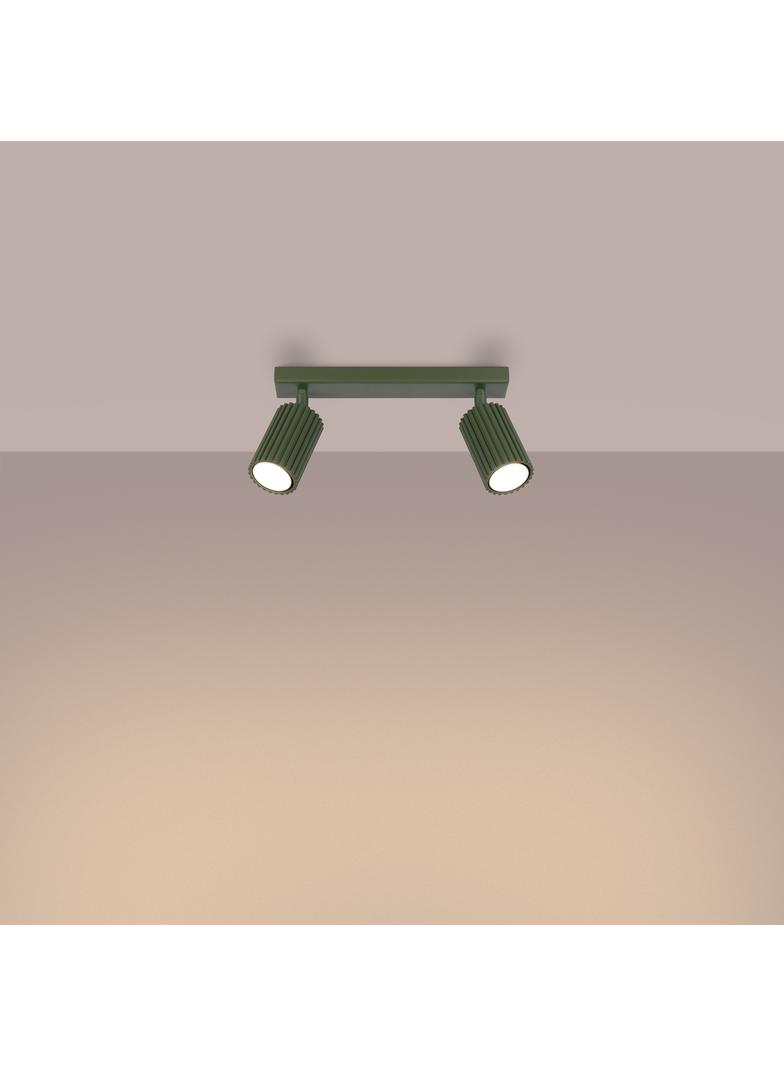 Sollux Plafon KARBON 2 zielony oliwkowy SL.1618