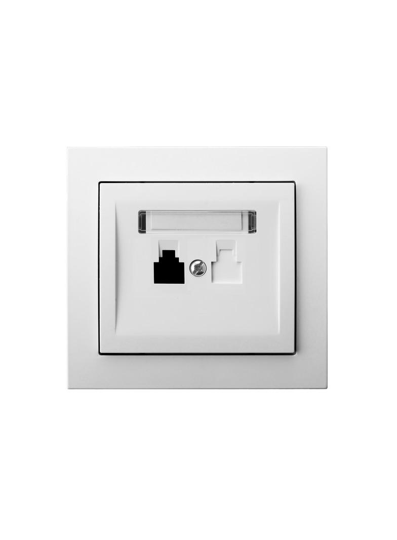 KIER Gniazdo telefoniczne pojedyncze - kolor biały