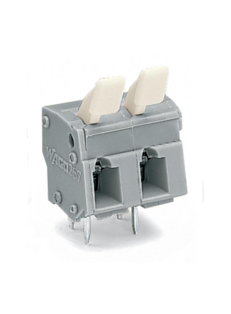 listwa zaciskowa do pł. drukowanych 2-bieg. szara raster 7,5/7,62 mm