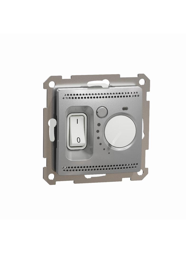 Sedna Design & Elements, regulator temperatury z wbudowanym czujnikiem, srebrne aluminium