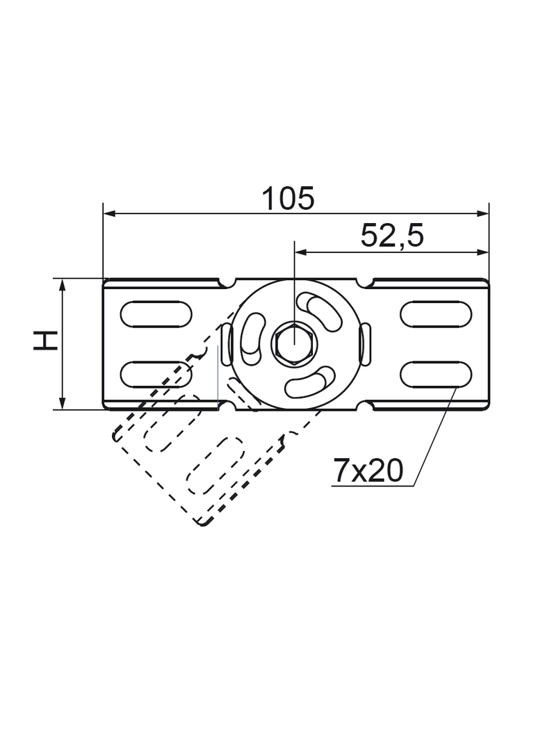 LGPH50 ŁĄCZNIK PRZEGUBOWY DO KORYTKA 1,5 MM