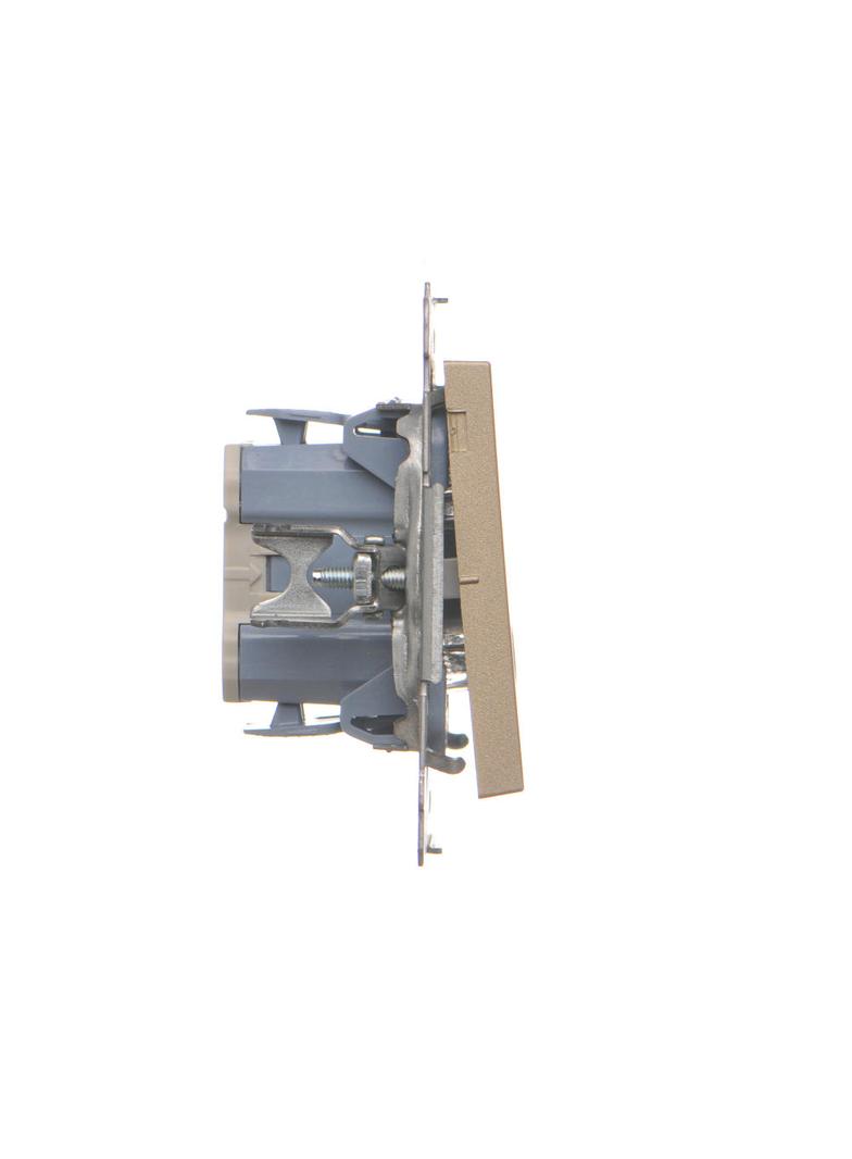 Simon 55 Przycisk zwierny /światło/ z podświetleniem LED szybkozłączka Szampański mat