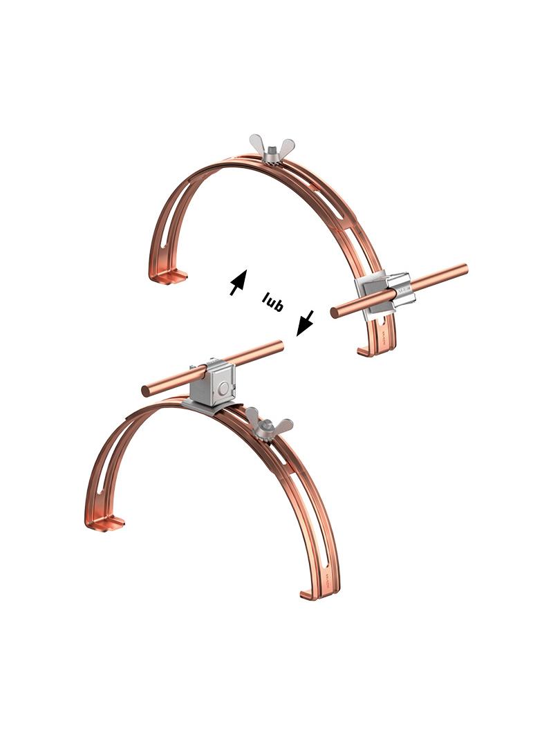 AN-15EM/CU/ Uchwyt gąsiorowy rozsuwany EasyM /CU/