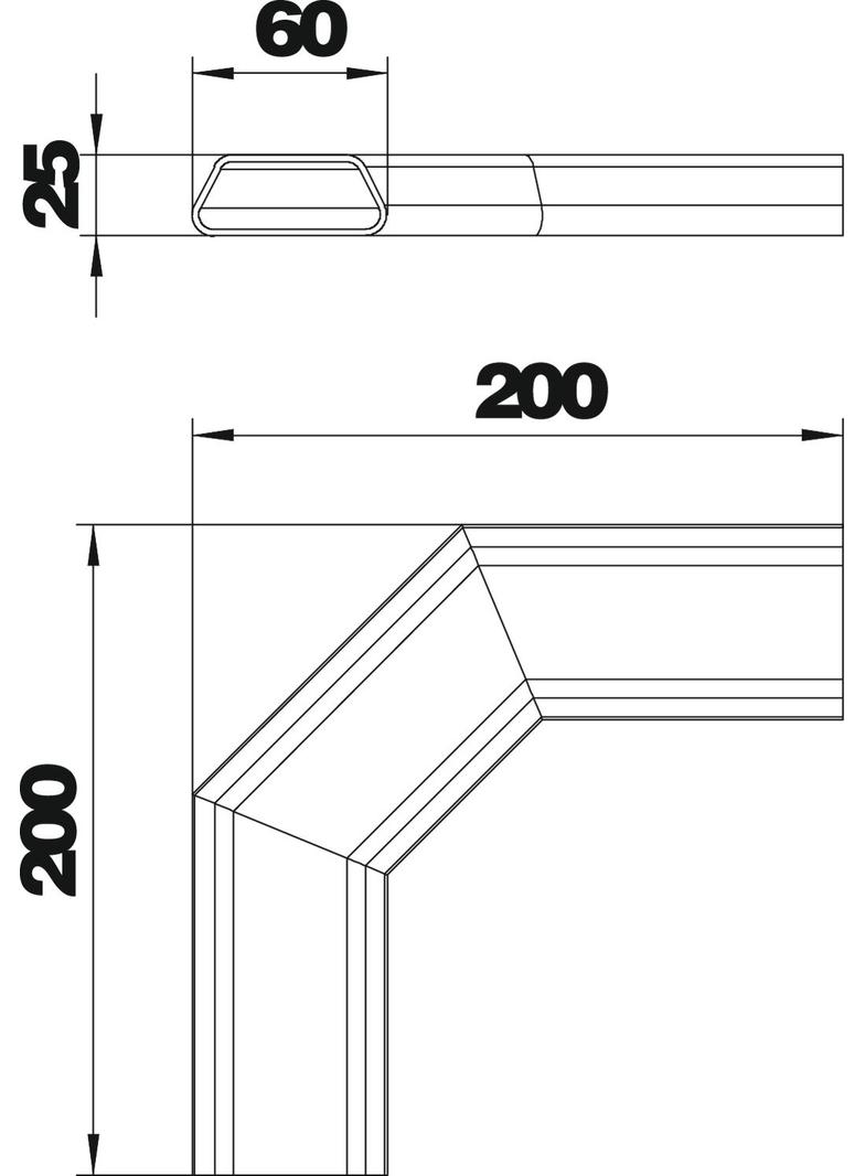 KH DU  6025 90, Kolanko poziome 90°