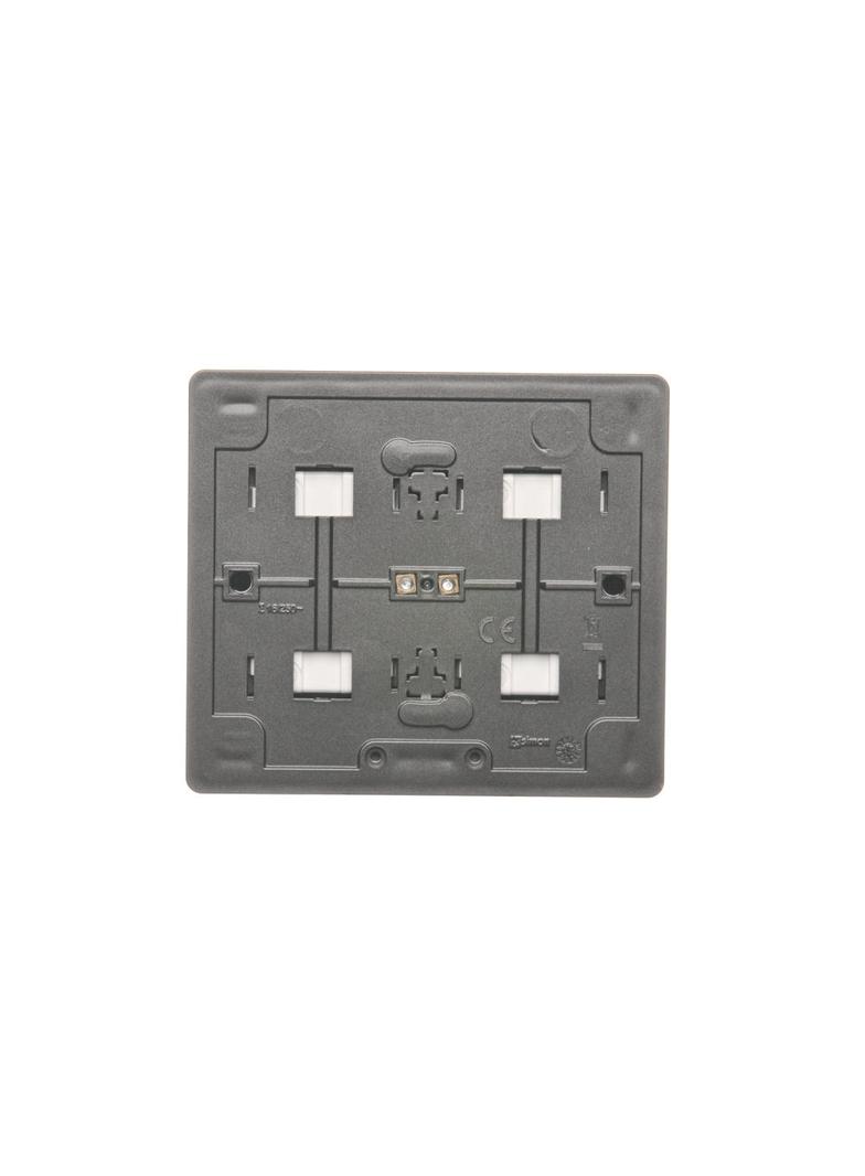 Simon 54 Gniazdo poczwórne Schuko n/t z przesłonami wersja skandynawska 16A z. śrub. antracyt