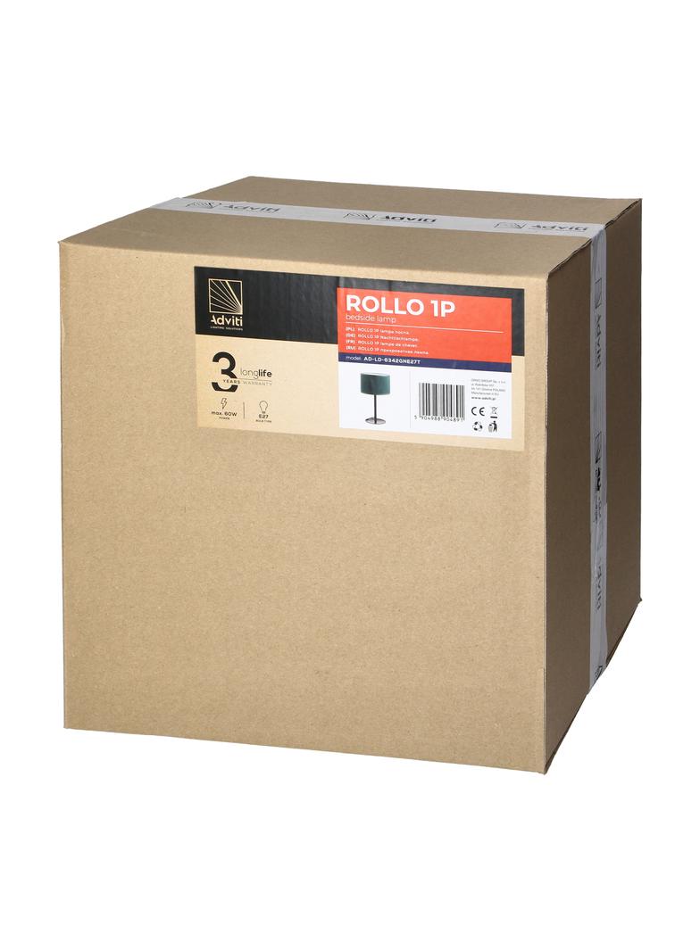 Rollo 1P E27 lampka nocna max. 60W butelkowa zieleń AD-LD-6342GNE27T ORNO