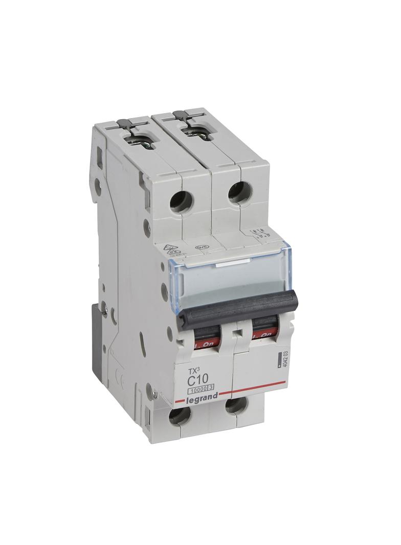 WYŁĄCZNIK NADPRĄDOWY S 312 2P C 10A 10000A SERII TX3, Legrand