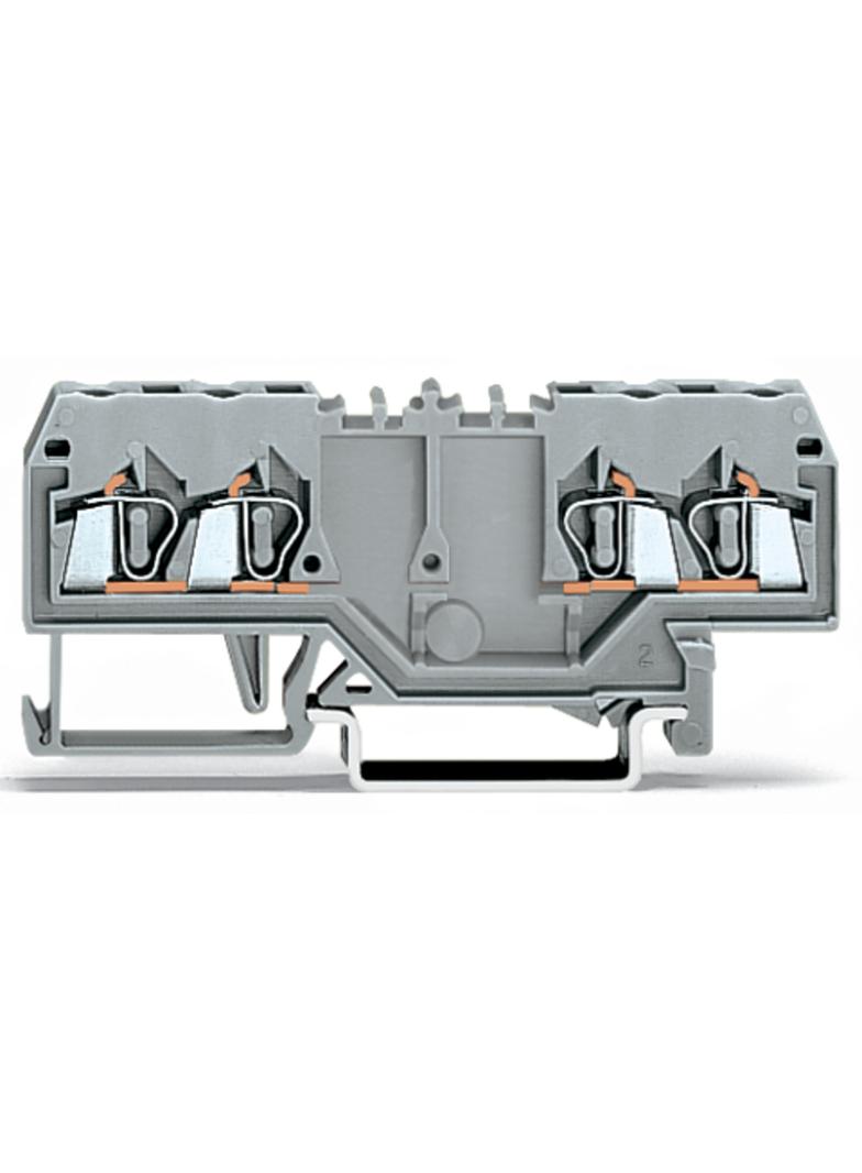 podwójna złączka przelotowa 2,5 mm2 szara