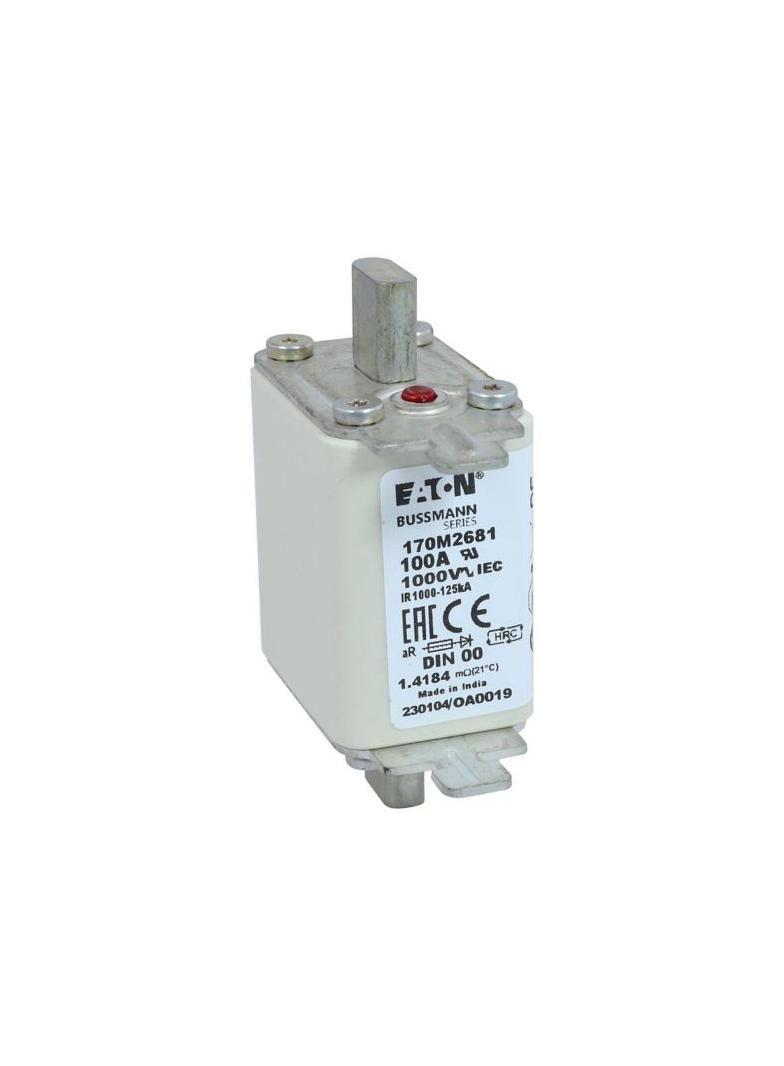 100A 1000V aR DIN 00 TYPE T FUSE Wkładka szybka 100A AC 1000V DIN 00 aR DIN IEC nieizolowan 170M2681