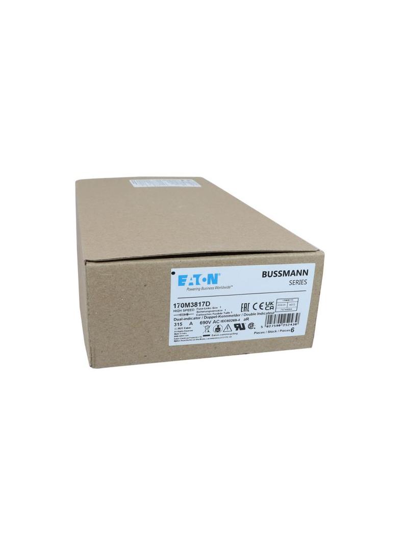 FUSE 315A 690V aR DIN 1 HSDNH Wkładka szybka 315A 690V aR DIN 1 podwójny wskaźnik 170M3817D EATON