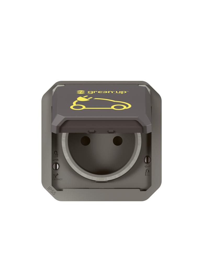 NOWE PLEXO - GN. ŁADOWANIA SAMOCHODÓW ELEKTRYCZNYCH MECHANIZM 16A-250V ANTRACYT 069885L LEGRAND