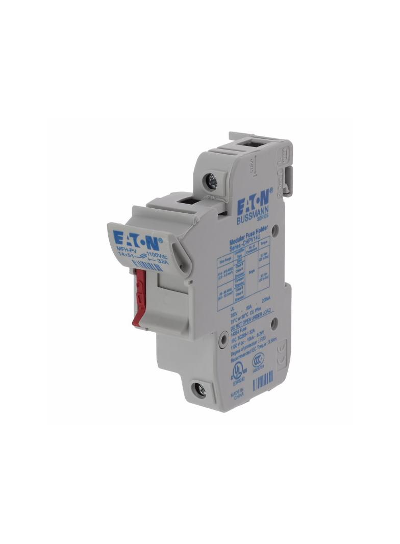 1 Pole 14x51 MFH PV Podstawa wkładki cylindrycznej 14x51 gPV 1P 32A 1500VDC fotowoltaika CHPV141U EA