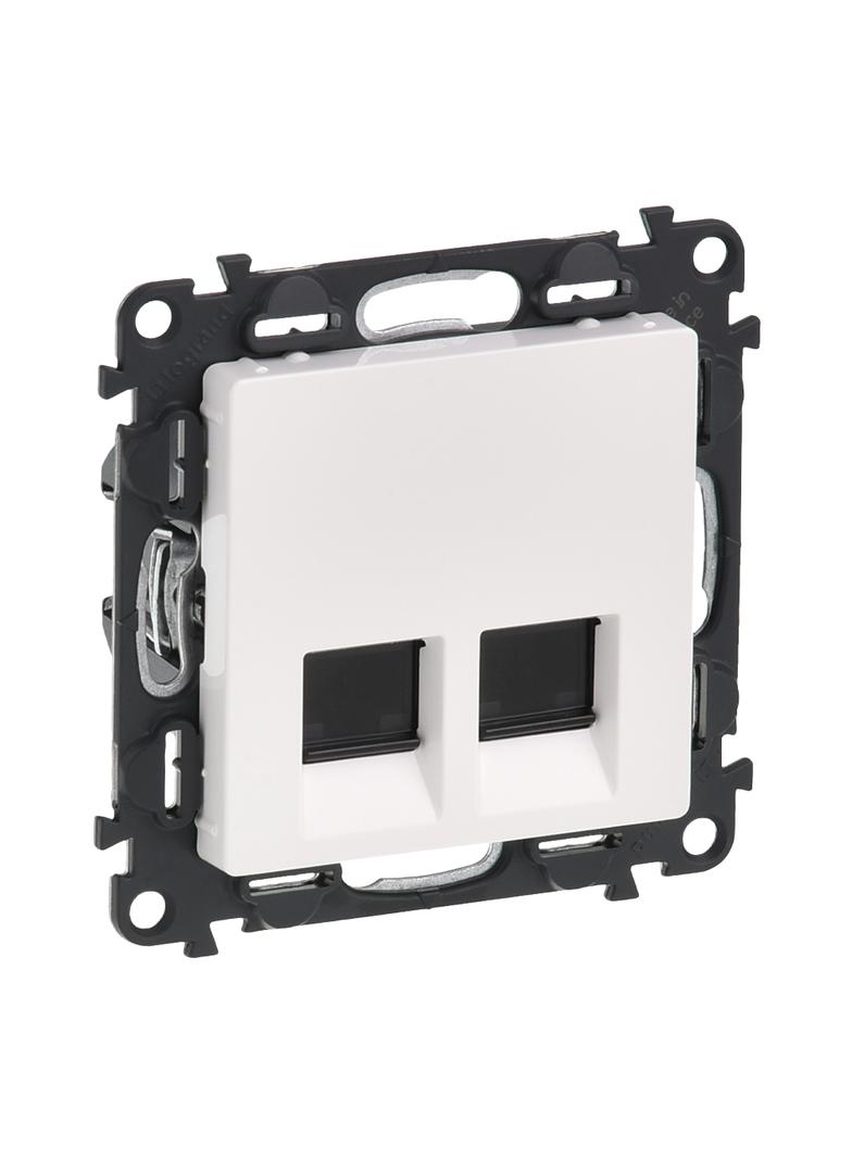 VALENA LIFE GNIAZDO 2 x RJ 45 kat. 6 UTP BIAŁE, Legrand