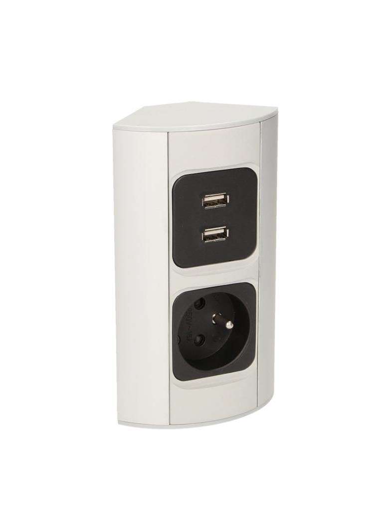Gniazdo meblowe 1x2P+Z, 2xUSB (typ A, 2,1A) OR-AE-1310 ORNO