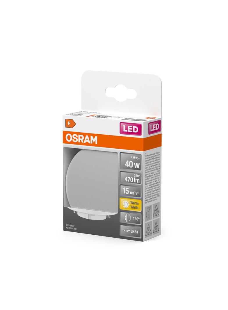 Lampa LED STAR non-dim Spot GX53 plastik 40 4,9W/827 GX53