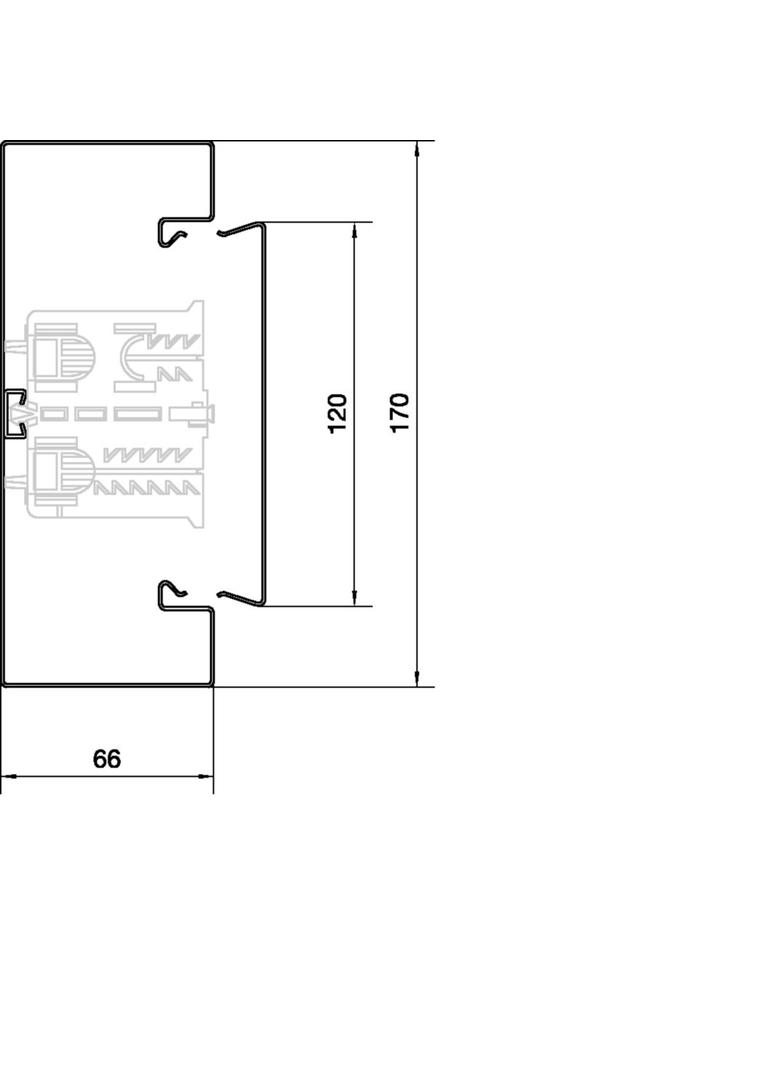 tehalit.BRS Podstawa 65x170mm pokrywa 120 stal biały BRS651701B9016 HAGER
