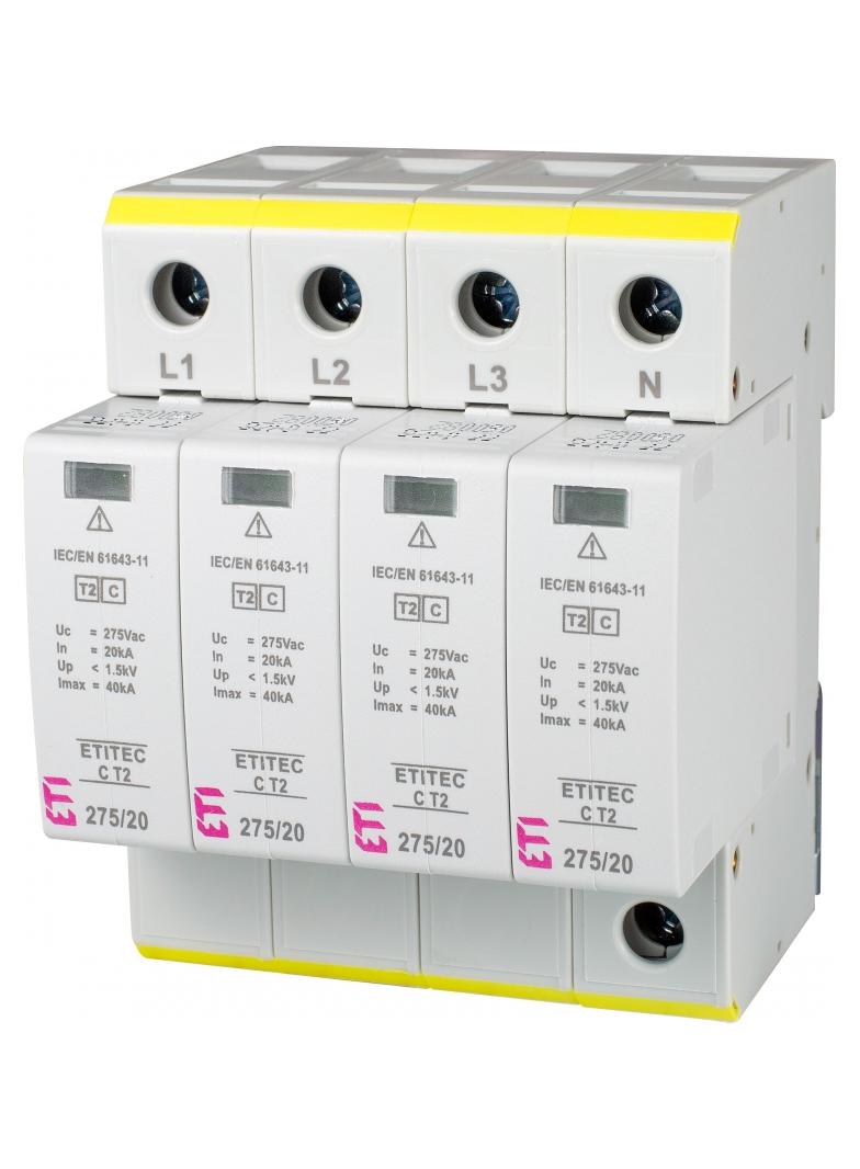 Ogranicznik przepięć T2 (C) TEC C T2 275/20 4+0 002440395 ETI