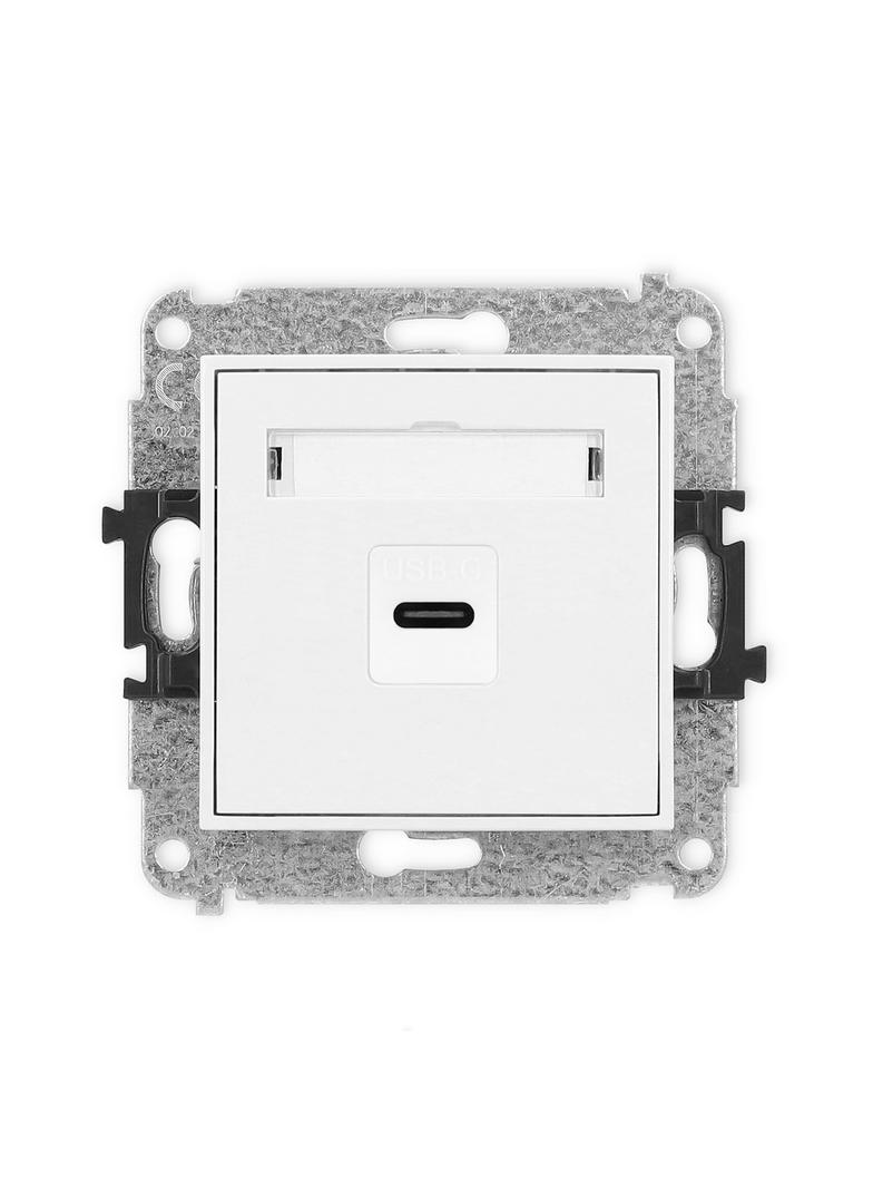 ICON Gniazdo pojedyncze 1xUSB C-C biały IGUSB-7 KARLIK