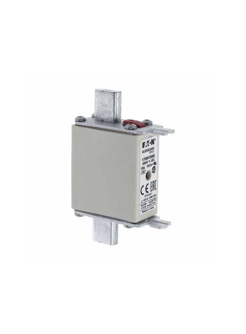 FUSE 10A 690V gR DIN 000 HSDNH Wkładka szybka 10A 690V gR DIN 000 podwójny wskaźnik 170M1558D EATON