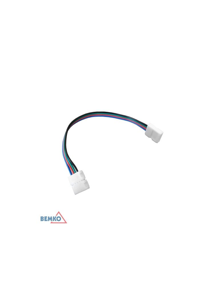 ZŁĄCZKA LED Z PRZEWODEM 2-STRONNA 10MM 5050 RGB