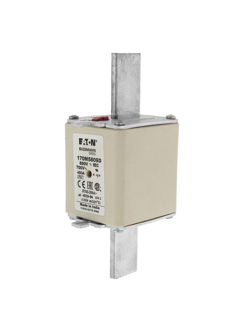 450A 690V aR DIN 2 HSDNH FUSE Wkładka szybka 450A AC 690V DIN 2 aR DIN IEC podwójny wskaźni 170M5809