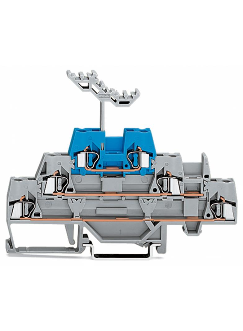 złączka trzypiętowa L/L/L 2,5 mm2 szara/szara/niebieska