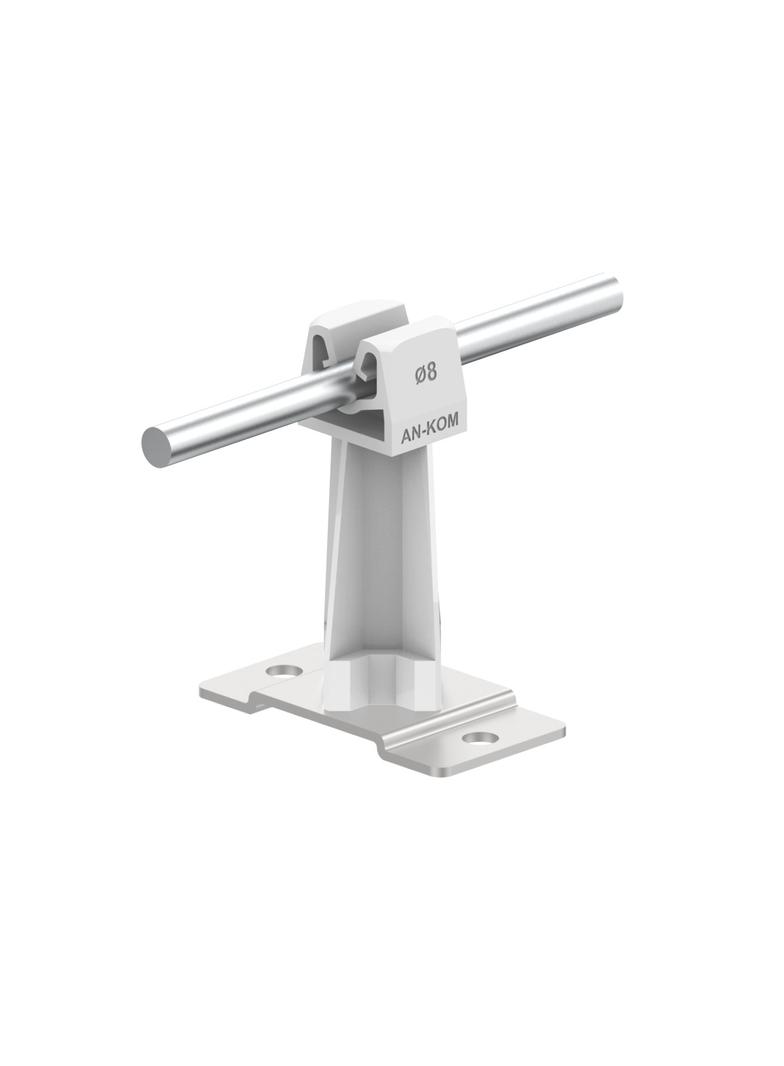 Uchwyt na płytce stal.Z-zatrzask H=7cm/OH/ słupek szary