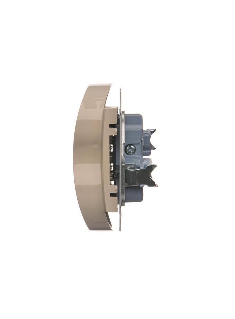 Simon 54 Gniazdo podwójne z/u z przesłonami 16A z. śrub. kremowy