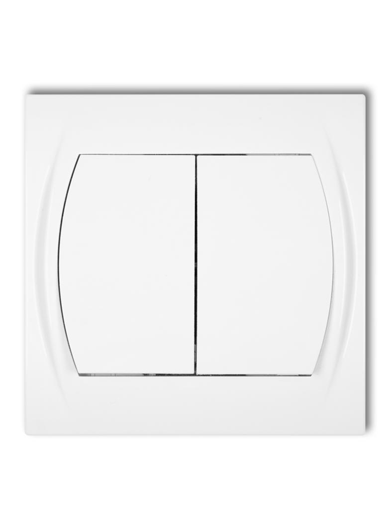 LOGO Łącznik pojedynczy ze schodowym podświetlany bez piktogramu biały LWP-10L.11 KARLIK