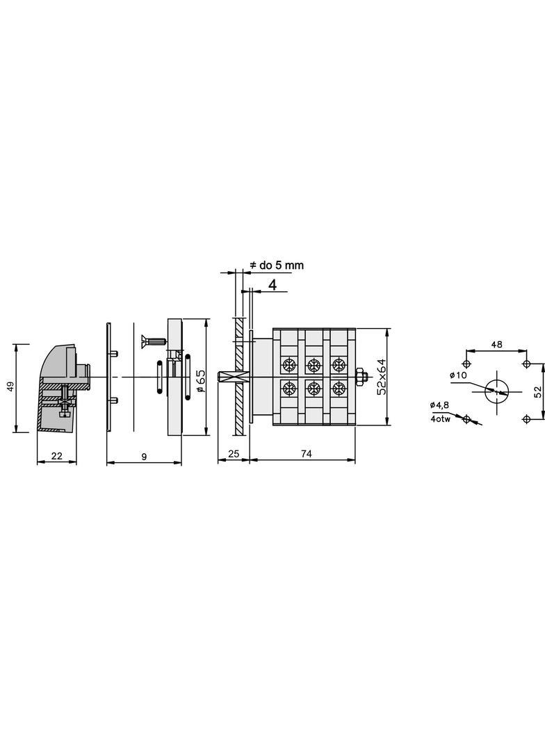 Łuk 63-42 Łącznik krzywkowy
