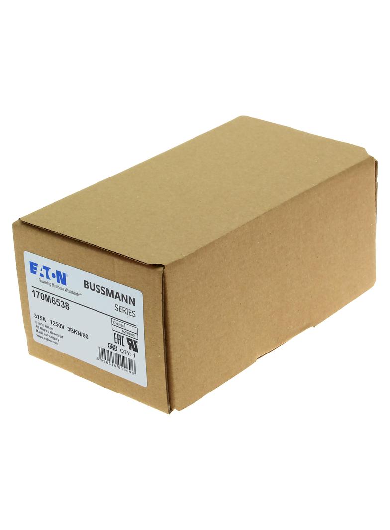 FUSE 315A 1250V 3BKN/80 AR CU Wkładka szybka 315A AC 1250V rozmiar 3 76x92x83 mm aR IEC UL 170M6538