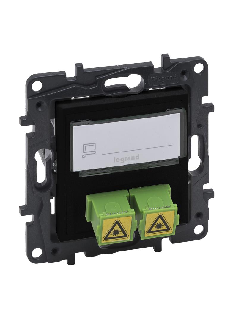 Niloe Step - gniazdo światłowodowe podwójne 2xSC/APC- kolor czarny, Legrand