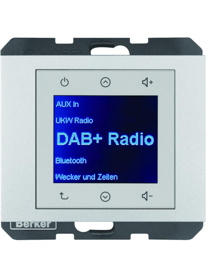 Berker K.5 Radio Touch podtynkowe DAB+ Bluetooth aluminium 30847003 HAGER