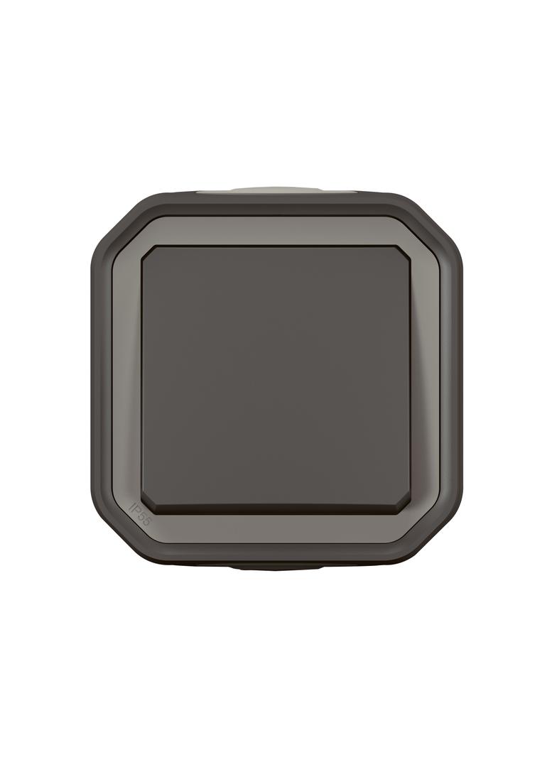 NOWE PLEXO - PRZYCISK JEDNOBIEGUNOWY KOMPLET NATYNKOWY 10 A - 250 V~ ANTRACYT