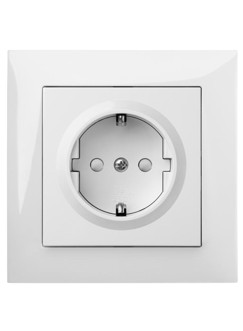 GPT SENTIA   2P+Z schuko z przesłonami torów prądowych białe