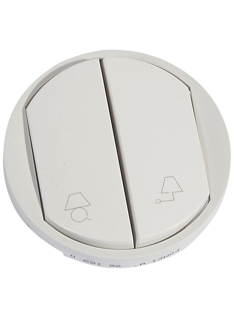 CELIANE - KLAWISZ PODWÓJNY LAMPKA/KINKIET BIAŁY, Legrand