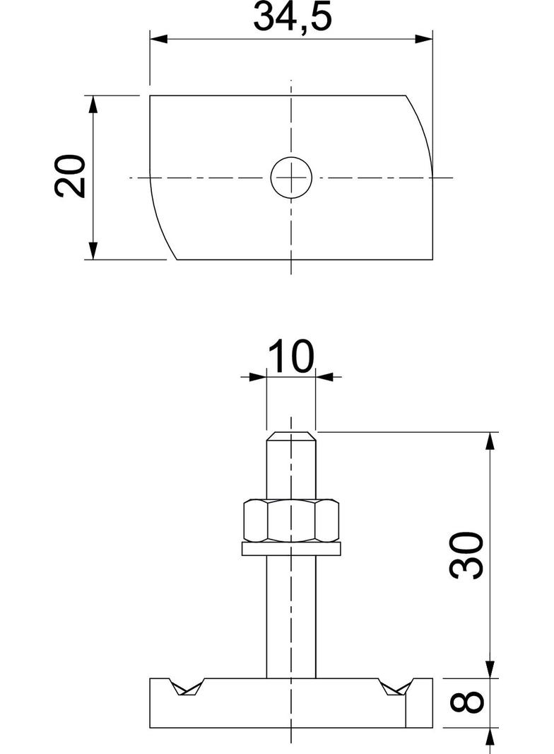 MS41HB M10x30 ZL Śruba z łbem młoteczkowym