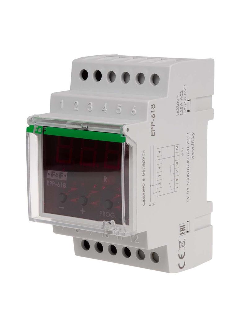 przekaźnik prądowy w wyświetlaczem LED i kanałem przelotowym pod przewód prądowy, pod przekładniki l