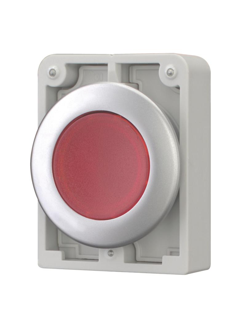 M30C-FDL-R Przycisk podświetlany 30mm płaski czerwony z samopowrotem 182926 EATON