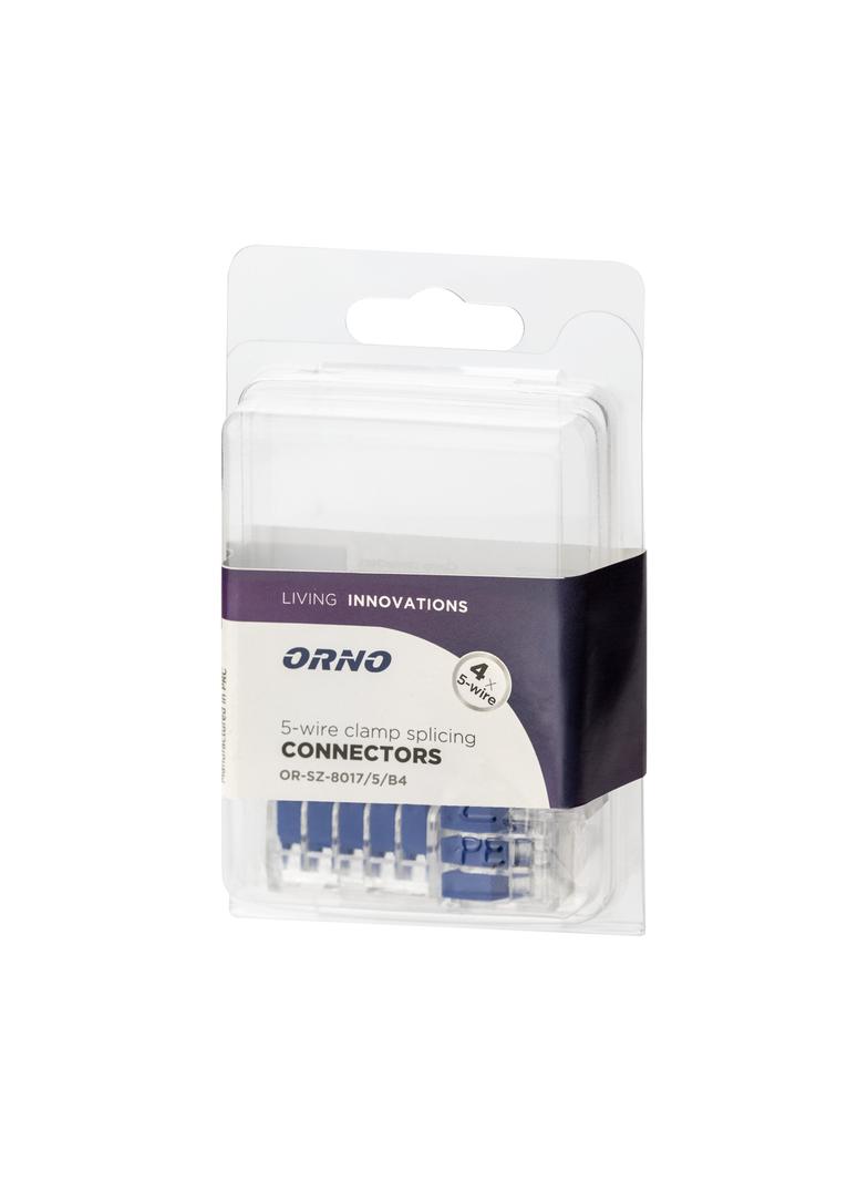 Złączka instalacyjna zaciskowa 5-przewodowa; na dowolny przewód 0,2-4mm2; IEC 450V/32A;Blister 4 szt