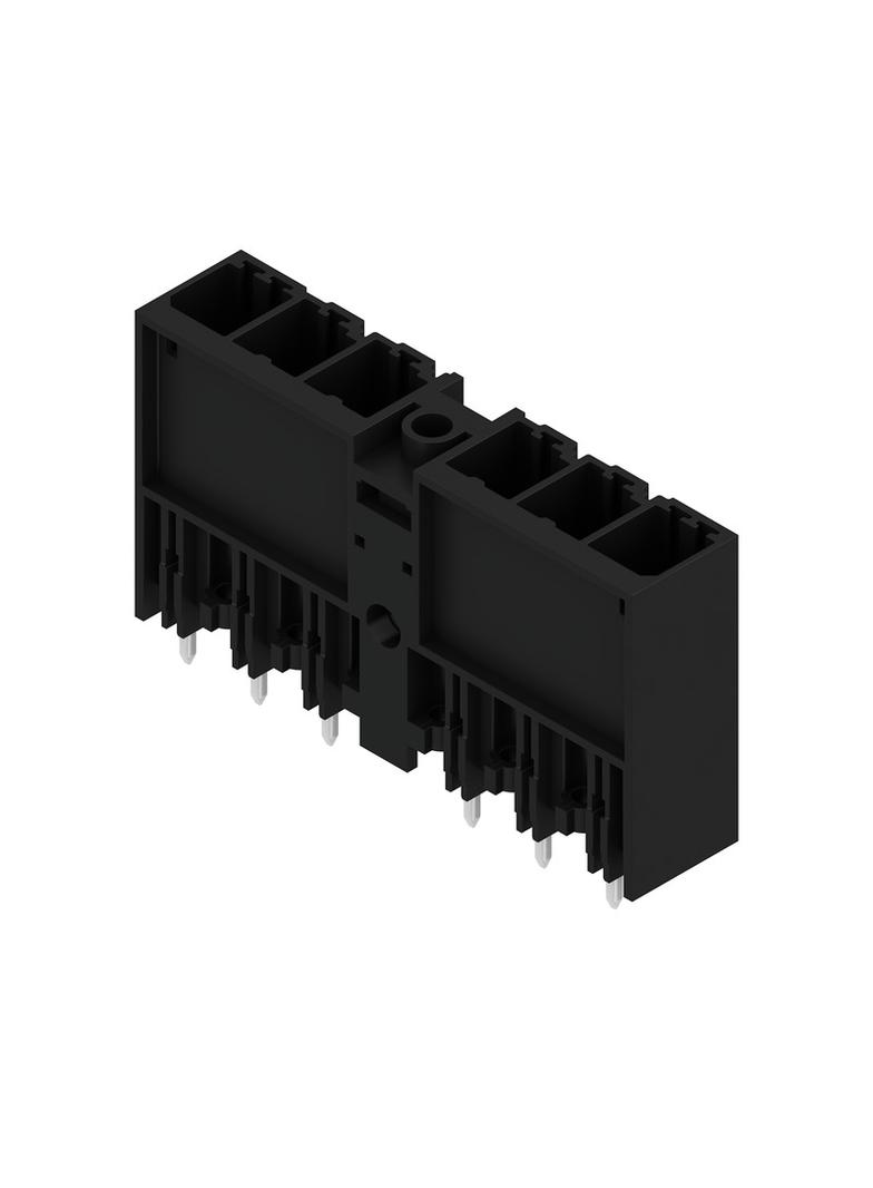 SV 7.62HP/06/180MF4 3.5SN BK BX Wtyki PCB (złącza płyty), 7.62 mm, Liczba biegunów: 6, kąt odejścia: 180° /30szt./ 1048720000 WEIDMÜLLER