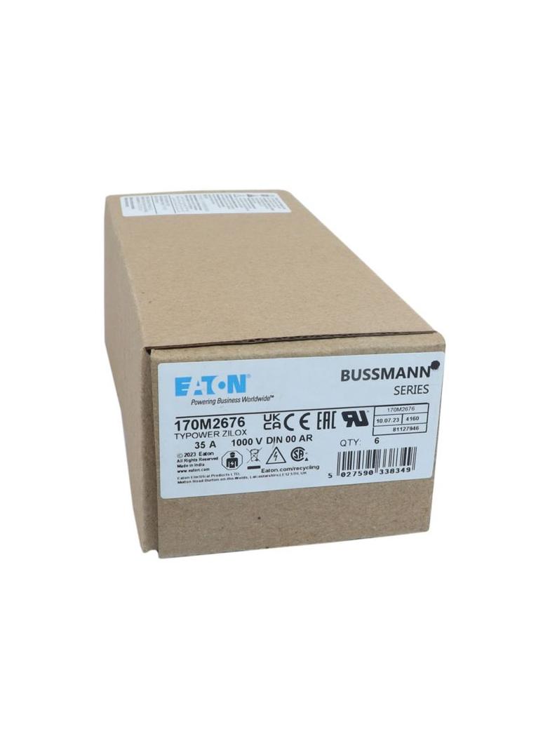 35A 1000V aR DIN 00 TYPE T FUSE Wkładka szybka 35A AC 1000V DIN 00 aR DIN IEC nieizolowane 170M2676