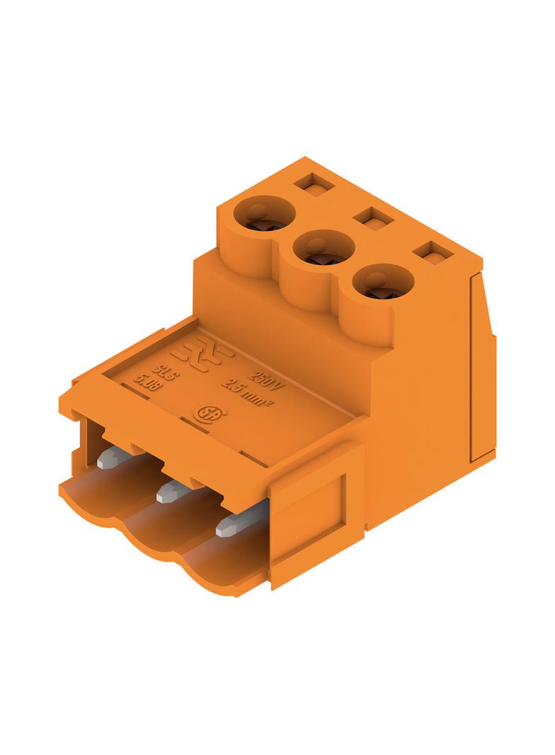 SLS 5.08/03/180B SN OR BX Wtyk PCB (złącze wiązki), 5.08 mm, Liczba biegunów: 3, Przyłącze z jarzmem /108szt./ 1627250000 WEIDMÜLLER