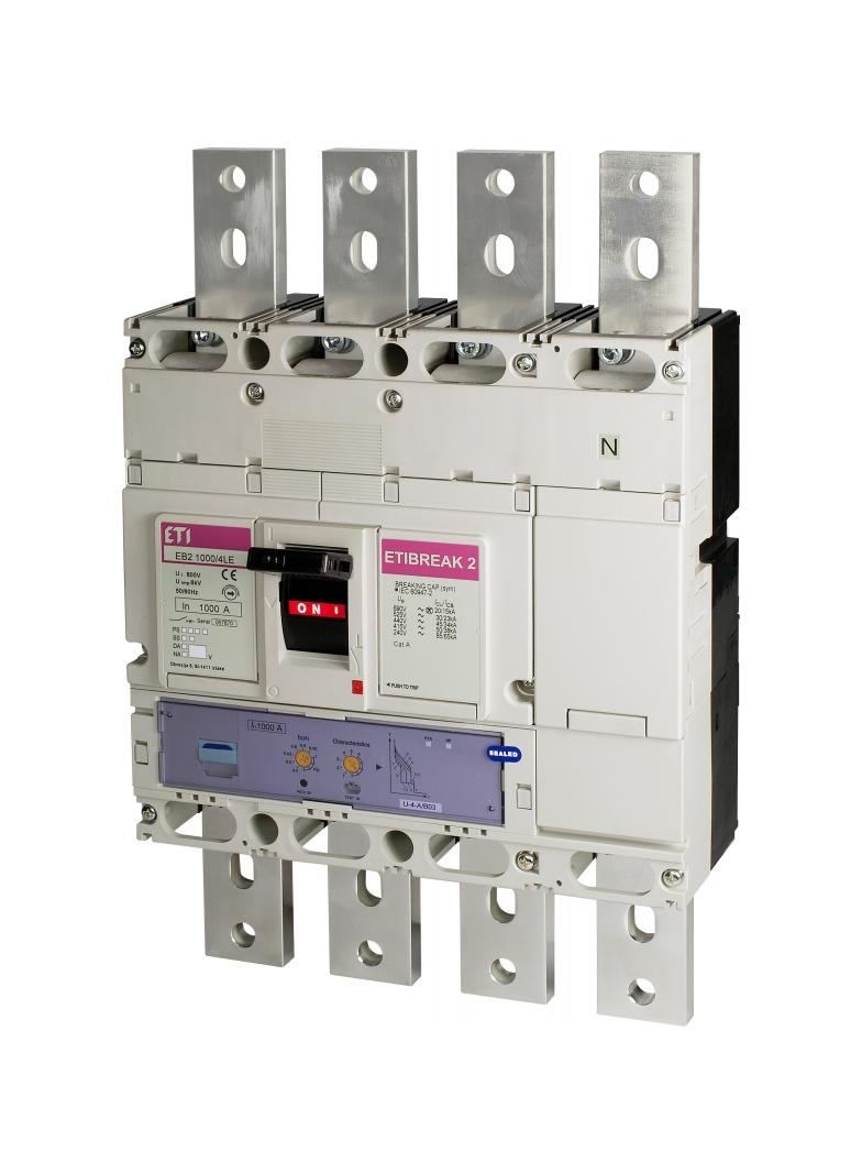 Wyłącznik mocy 70kA wyzw. elektroniczny EB2 1000/4E 1000A 4p 004672221 ETI